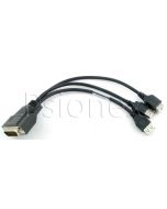 Vehicle mounted cable aux port (26 pin) to USB host (x 2) and USB device CA2200